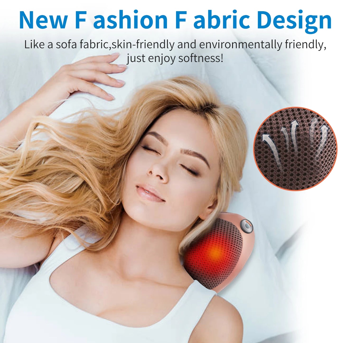 Massage Pillow For Head Relax Electric Shoulder Back Shiatsu Neck Massage,3 Speed