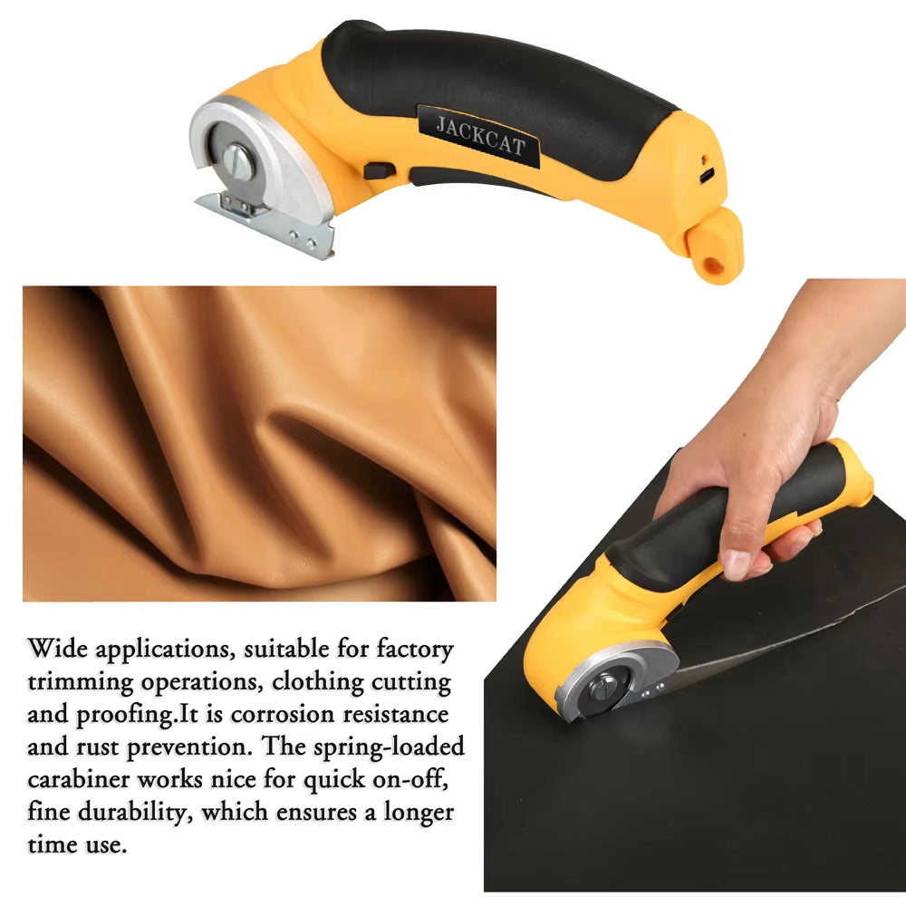 6Mm Electric Scissor Cutting Thickness Fabric Cutting Machine Paperboard Leather Plastic Trimmer Electric Rotary Cloth Cutter