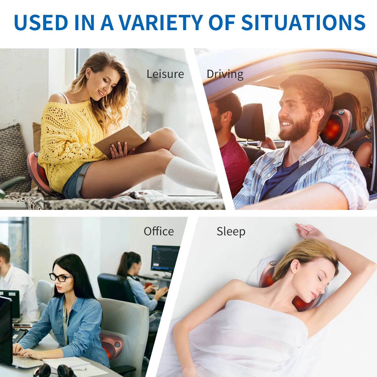 Massage Pillow For Head Relax Electric Shoulder Back Shiatsu Neck Massage,3 Speed